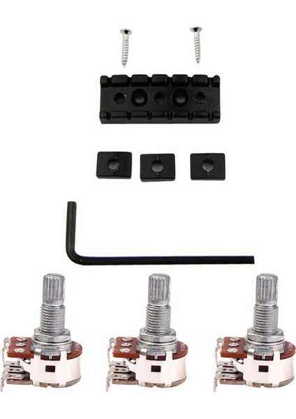 Gitar Dize Kilit Kilitli Somun 3 Pc ile Çift Denge Istiflenmiş Saplı Saplı Gitar Bas Kontrol Tencereleri Potansiyometre (Yurt Dışından)