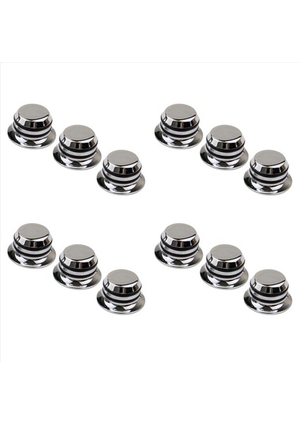 12PCS Gitar Metal Üst Şapka Tonu Ayarlama Çember Gibson Için Gibson Için Knobs Bass Lp St Chrome (Yurt Dışından)