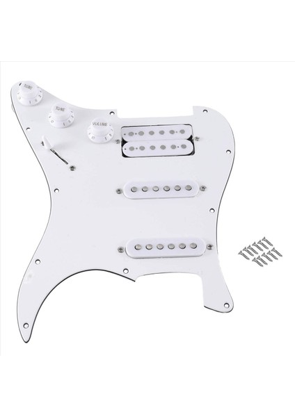 Sq Sq Electıce Gitar Yüklü Önceden Kablolanmış Elektro Gitar Pickguard Pikap Montajı Beyaz Düzenli (Yurt Dışından)
