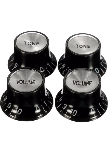 Gitar Düğmeleri 2 Cilt ve 2 Ton Gümüş Üst Şapka Çan ve 6 Gitar Ayar Mandalları Tuner Dokunuşlar Dizeler Düğme 3l + 3r Altın (Yurt Dışından) modelleri