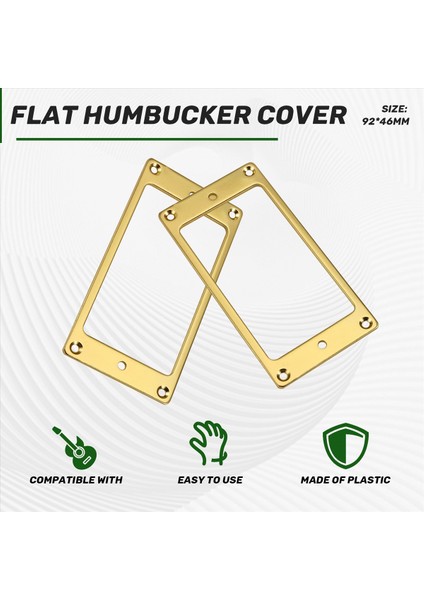 2 Adet Metal Düz Humbucker Kapak Gitar Pikap Çerçevesi Montaj Halkası (Yurt Dışından) fırsatları