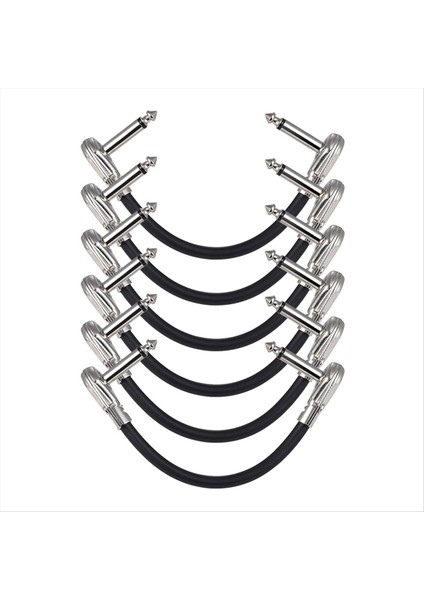6pcs Gitar Efektleri Enstrüman Bağlantı Kablosu 15CM 1/4 Inç Gitar Efektleri Enstrüman Bağlantı Kablosu (Yurt Dışından)