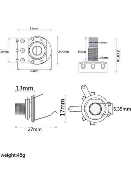 Bas Kablo Kiti Tonu Hacim Kontrol Kablo Dışı A250K B250K Pots Soketi Caz Bas Gitar Aksesuarları Için Potansiyometreler (Yurt Dışından)