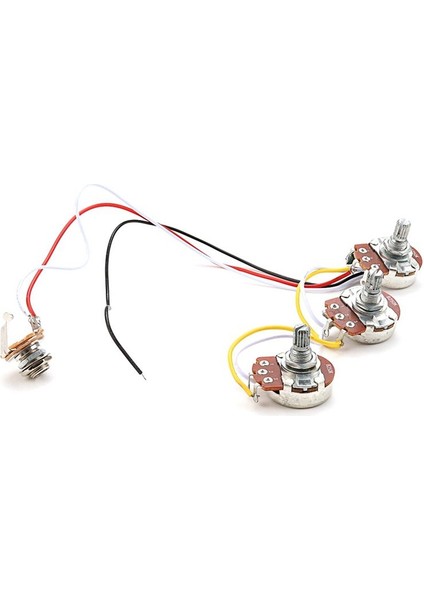 Bas Kablo Kiti Tonu Hacim Kontrol Kablo Dışı A250K B250K Pots Soketi Caz Bas Gitar Aksesuarları Için Potansiyometreler (Yurt Dışından) fırsatları
