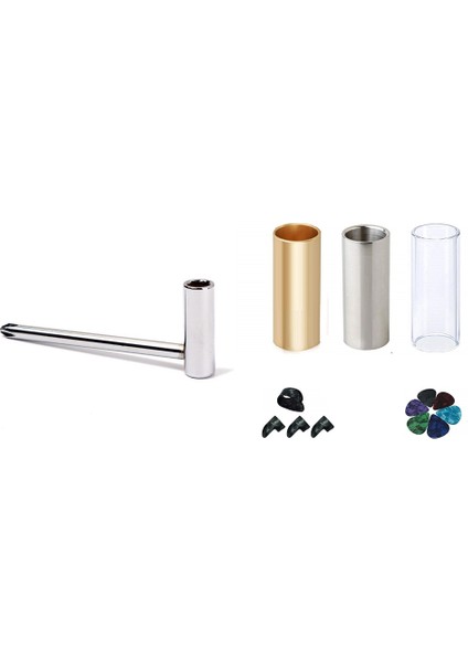 1 Adet Taylor Gitar Anahtarı 1 Cam Slayt 1 Çelik ve 1 Pirinç Gitar Slayt 6 Adet Gitar Seçimi ve 4 Parmak Seçimi (Yurt Dışından)