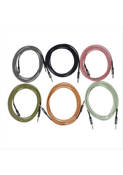 Irin Gitar Kablo Dize Enstrüman Aksesuarları Gürültüsiz Sessiz Sesli Teli Gürültü Azaltma Kablosu (10M) Yeşil ve Beyaz (Yurt Dışından) modelleri