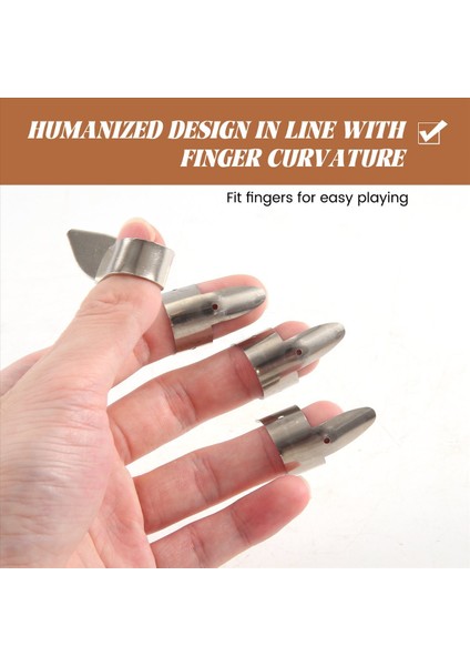 3 Metal Parmak Seçme + 1 Başparmak Set Set Gitar Için Fingerpicks Gitar Dobro Banjo Vb (Yurt Dışından) fırsatları