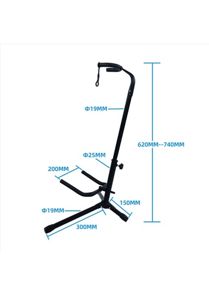 Akustik Elektro Gitar Gitar Aksesuarları Için Tripod Tutucu ile 2x Metal Zemin Gitar Standı (Yurt Dışından) fırsatları