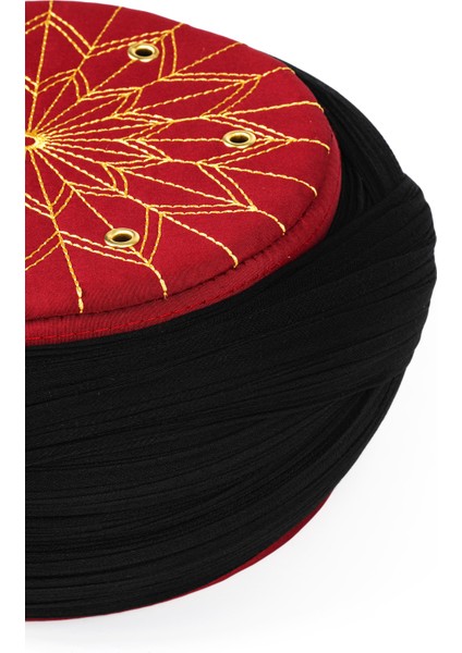 Talebe Sarığı-Siyah Kumaş-Bordo Takke-Çapraz Sarım-Kuş Gözü-7 Metre modelleri