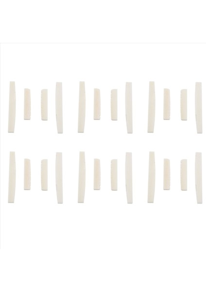 12 Set 24PCS 6 String Akustik Gitar Kemik Köprüsü Eyer ve Gerçek Kemikten Yapılmış Fındık (Yurt Dışından)