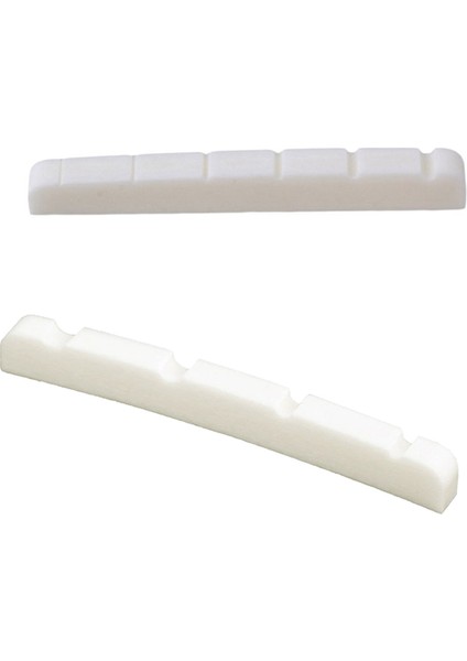 1pc Modern ve Vintage Elektro Gitar Altı Telli Somun Sığır Kemiği Oluklu M01941 &amp Oluklu Kavisli Kemik Bas Somun (Yurt Dışından)