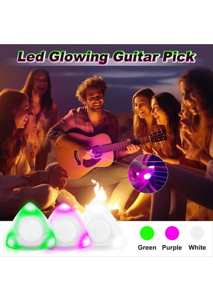 3pcs LED Gitar Sıck Bas Mektrum Lıght Up Bıt Bıte Pıckıng Pıckıng Pıckıng Pıckıng Sıckıng Sıckıngs Ukulele Elektro Gitar Için (Yurt Dışından) fiyatları