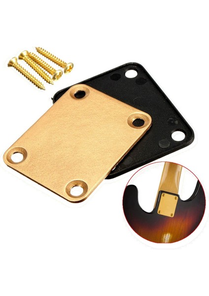 Fender Strat Için 4 Vidalı 1set Altın Boyun Plakası (Yurt Dışından) fiyatları