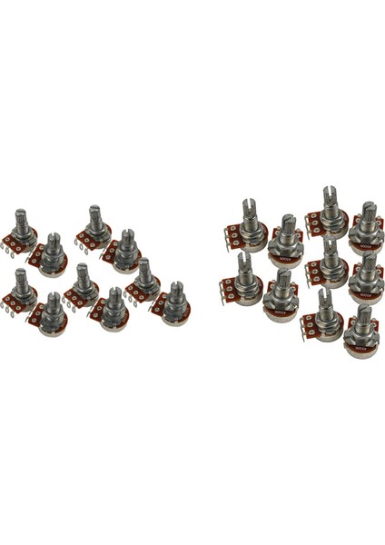 Gitar Bas Parçaları Için 20PCS Gitar Küçük Boyut Potlar Potansiyometreler A500K ve A250K (Yurt Dışından)