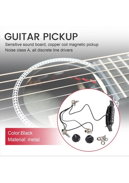 Gitar Siyahı Için Manyetik Akustik Pikap (Yurt Dışından) fırsatları