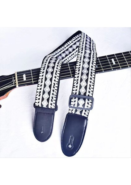 Kırmızı Desen Moda Baskılı Akustik Elektro Gitar Kayışı Genişletilmiş Akustik Gitar Kayışı Evrensel Kayış (Yurt Dışından) fiyatları