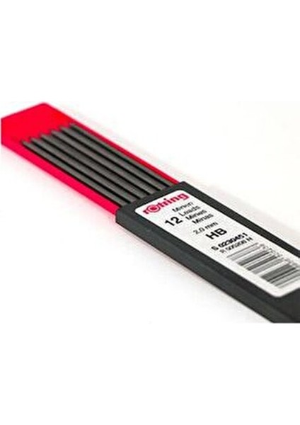 2.0 mm HB Kalem Uçları 12 Parça Kırmızı Renkli Kullanıma Uygun modelleri