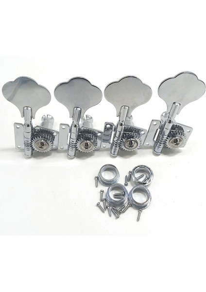 4r Açılan Elektrikli Bas Gitar Ayarlama Pegs Makine Başlıkları Bas Krom Bas Gitar Aksesuarları Için Tuner (Yurt Dışından)