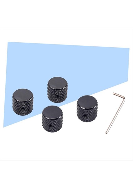 Gümüş 4 Paket Hacim Kontrol Düğmesi Tonu Düğmesi Düz Kontrol Topçusu Gitar Kontrol Knob Gitar Pedal Düğmesi (Yurt Dışından) fiyatları