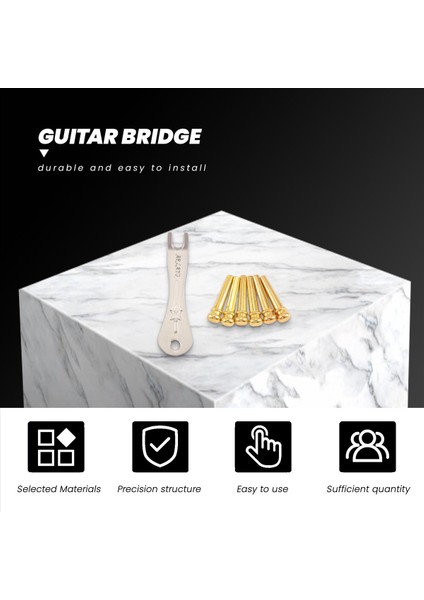 Gitar Köprüsü Pimleri 6pcs Gitar Köprüsü Pin Çekme ile Akustik Gitar Için Pirinç Endpin (Yurt Dışından) fiyatları