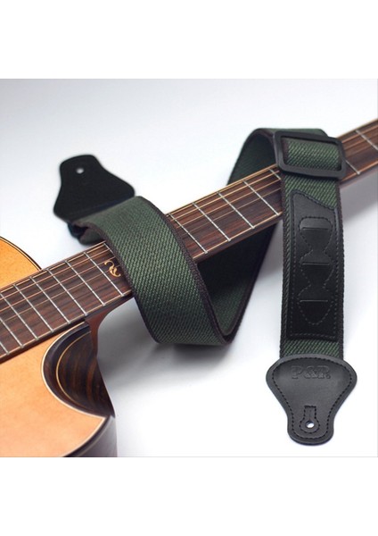 P&amp P Gitar Kayışı Yumuşak Ayarlanabilir Akustik Gitar Kayışı Ukulele Bas Müzik Enstrümanı Aksesuarları Ordu Green (Yurt Dışından) fırsatları