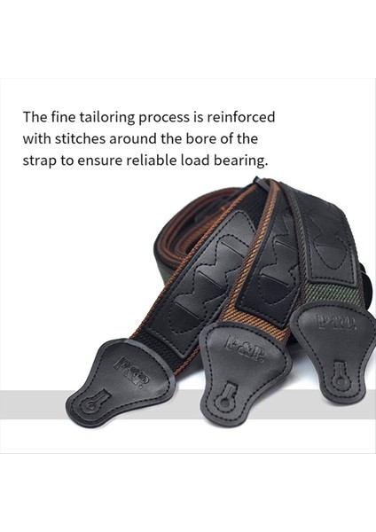 P&amp P Gitar Kayışı Yumuşak Ayarlanabilir Akustik Gitar Kayışı Ukulele Bas Müzik Enstrüman Aksesuarları Khaki (Yurt Dışından) fırsatları