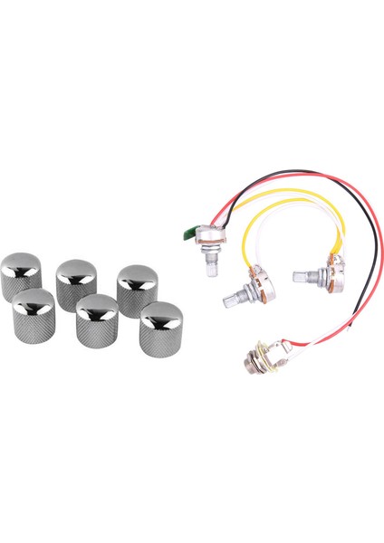 1 Set Jb Bas Gitar Kablo Demeti 3-500K Tencere ve 6pcs ile Elektro Gitar Bas Hacim Düğmesi Potansiyometre Çinko Alaşımı (Yurt Dışından)