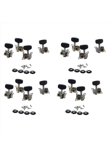 16PCS Ukulele Gitar ve Küçük 16 Telli Gitar Ayarlama Mandalları Makine Kafaları 8r ve 8l Montaj Vidaları Dahil (Yurt Dışından)