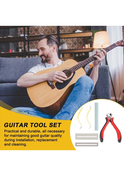 Gitar Temiz Cila Aletleri 6 Adet Profesyonel Luthier Araçları Onarım Kiti Kesici Tel Gitar Alet Seti (Yurt Dışından) indirimleri