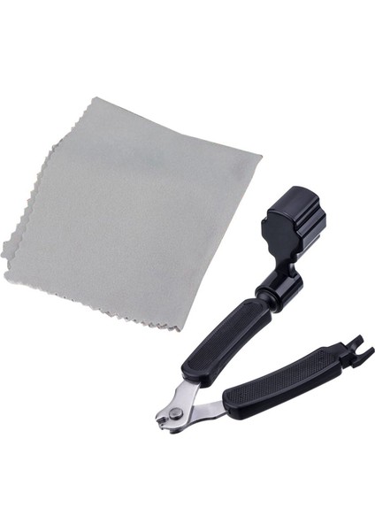 1 Pcs 3 Arada 1 Gitar String Sinder Dize Kesici Pimi Çekme ve 1 Pcs Mikrofiber Temizleme Parlatma Polonya Bezi (Yurt Dışından)