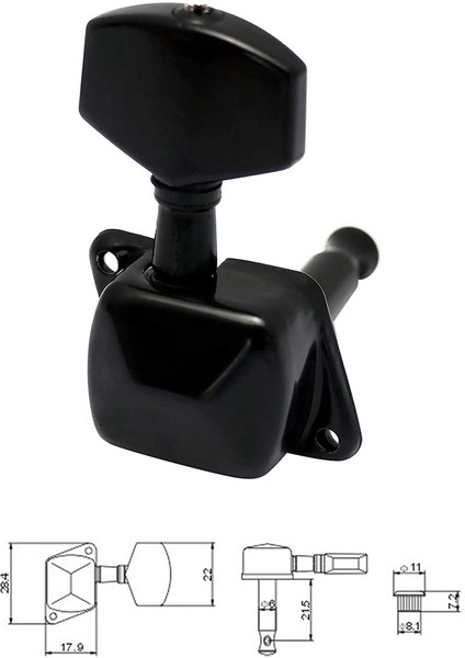 2 Set 6 Gitar Dizesi Yedek Çelik Ipi 6pcs Dize Ayar Pegs Makine Kafaları Tuner (Yurt Dışından) fiyatları