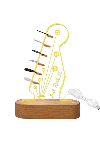 Akustik Elektrik Bas Ukulele Keman Oval Tabanı Için Gitar Seçme Ekranı Aydınlık Seçim Depolama Rafı (Yurt Dışından)