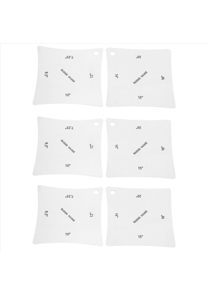 6pcs Gitar Klavye Klavyesi Eyer Fındık Yarıçapı Göstergesi Paslanmaz Çelik Alet Ölçüm (Yurt Dışından)