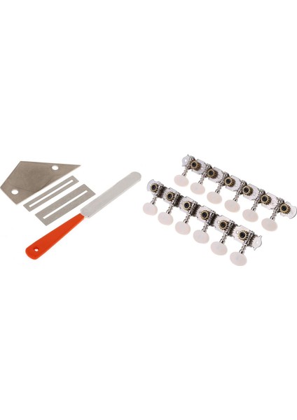 2 Araç Set 1 Set Gitar Fret Dosya Tanım Araçı ve 1 Set 6r+6l 12 Dize Akustik Gitar Ayarlama Anahtar Peg Tuner (Yurt Dışından)
