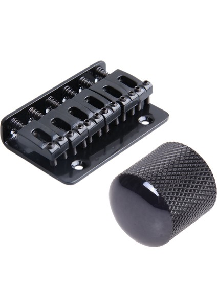 2 Pcs Siyah Elektrik Gitar Parçaları 1 Pcs Elektro Gitar Hacim Tonu Kontrol Topçusu ve 1 Pcs 6 Eyer Hardtail Köprüsü Üst Yük 65MM Elektrikli Gitar Köprüsü (Yurt Dışından) fiyatları