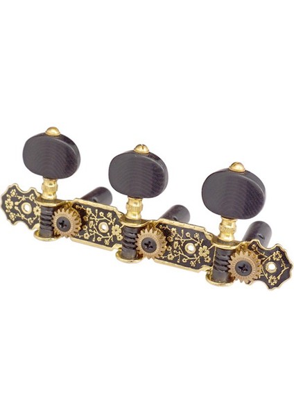 Gitar Makinesi Kafaları Klasik Gitar String Tuning Pegs Anahtar Altın 3r Tuner Tuşları Parça Parça Aksesuarları (Yurt Dışından)