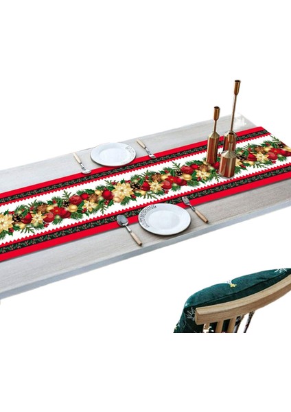 Noel Temalı Masa Runner Dekoratif Masa Örtüsü (Yurt Dışından)