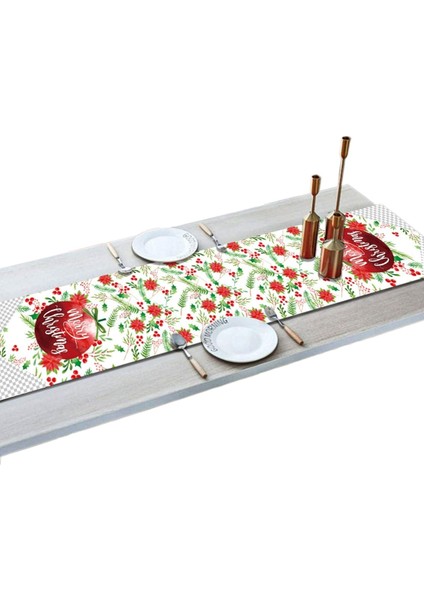 Noel Temalı Masa Runner Dekoratif Masa Örtüsü (Yurt Dışından)