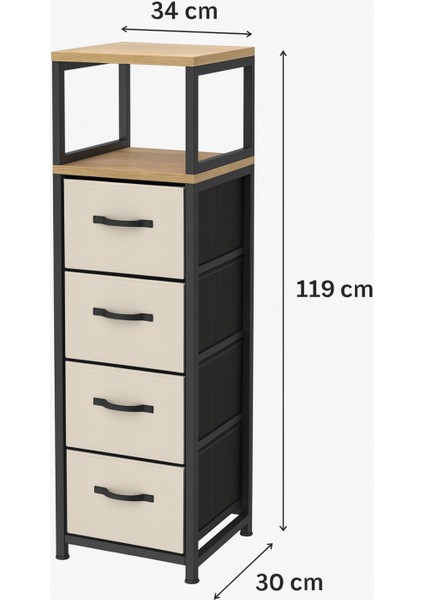 2 Raflı Komodin Deri Çekmeceli Düzenleyici Yatak Odası Organizer Metal Komodin fırsatları