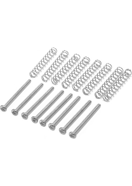 16 Pcs M2 5X32MM Elektrikli Gitar Humbucker Pikaplar Yükseklik Vidasını ve Yayını Ayar - Pitch 0 4mm 8 Pcs Gümüş ve 8 Pcs Siyah (Yurt Dışından) modelleri