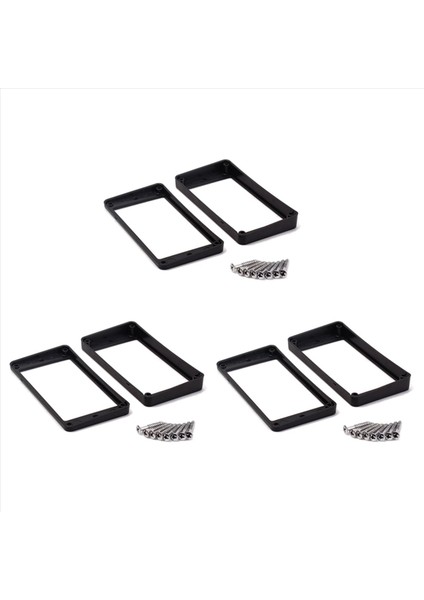 6pcs Siyah Kavisli Humbucker Pikaplar Elektro Gitar Için Çerçeve Montaj Halkaları (Yurt Dışından)
