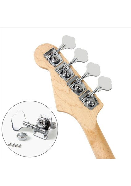 12PCS Gitar Ayarlama Pegs Elektrik Bas Tuner Peg Gitar Açık Dişli Ayarlama Pegs Makine Başlıkları Çamurluk Caz Bas Gümüş (Yurt Dışından) indirimleri
