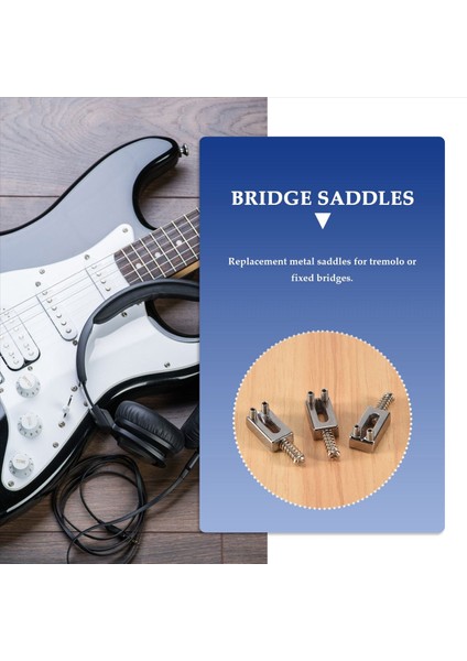 6 Adet Elektro Gitar Köprüsü Saddles Strat Tele Gitar Değiştirme Için Düz Set (Yurt Dışından) modelleri