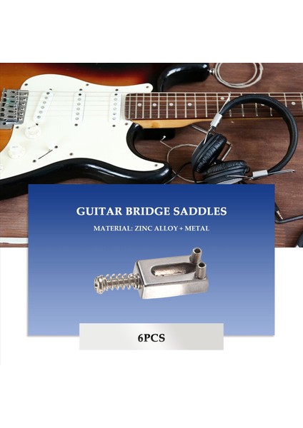 6 Adet Elektro Gitar Köprüsü Saddles Strat Tele Gitar Değiştirme Için Düz Set (Yurt Dışından) fırsatları