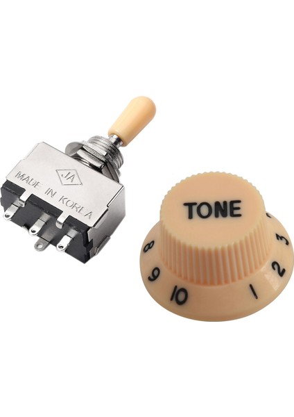 Yeni Krem Koyu Mavi Yazı Tipi 1 Hacim ve 2 Ton Gitar Kontrol Düğmeleri Çamurluk Strat ve Katı Düğme Şaft Kutusu Stili Les Paul Sg 3 Yollu Pikap Seçici Geçiş Anahtarı Bej Uç (Yurt Dışından) fırsatları