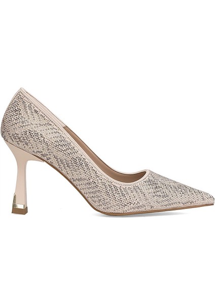 (Park Moda) Damla Taş Detaylı Topuklu Kadın Ayakkabı Bej fiyatları