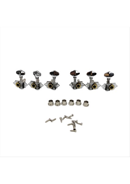 Akustik Gitar String Tuning Pegs Kit Vida Ferrule ile Evrensel Tuner Açık Ayar Ayarlama Standart Aksesuarlar Gümüş (Yurt Dışından) fırsatları