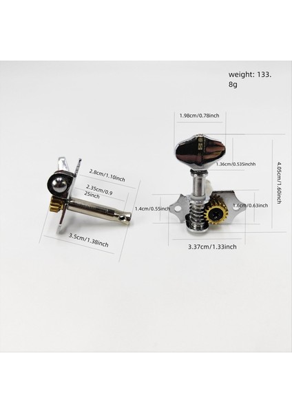 Akustik Gitar String Tuning Pegs Kit Vida Ferrule ile Evrensel Tuner Açık Ayar Ayarlama Standart Aksesuarlar Siyah (Yurt Dışından) modelleri