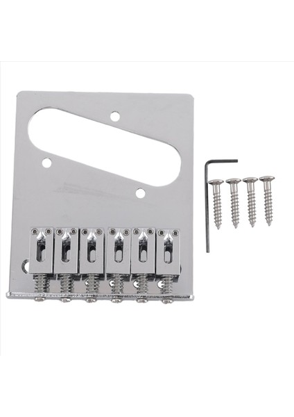 1 Set 6 Eyer Gitar Köprüsü Ayarlanabilir 6 Satır Elek (Yurt Dışından)