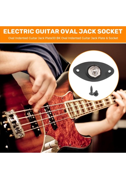 Oval Girintili Gitar Jakı Plakası30 Bk Oval Girintili Gitar Jakı Plakası ve Soket Siyah Yüksek Kalite 1 Paket (Yurt Dışından) fırsatları